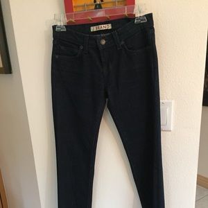 J Brand Dark Rinse Denim Straight Leg Jeans